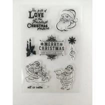 Carimbos de Silicone Modelo Natal - 1 Cartela com 8 Carimbos Carimbos de Silicone Modelo Natal - 1 Cartela com 8 Carimbos