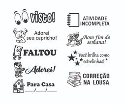 Carimbos Pedagógicos para Professores, Kit 9 Carimbos - Trodat 3911 Carimbos Pedagógicos para Professores, Kit 9 Carimbos - Trodat 3911