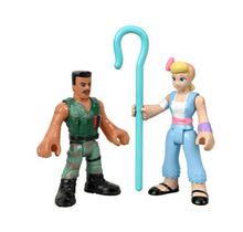 Carl Combat e Betty (Toy Story 4) - Miniaturas Colecionaveis Articulados Imaginext (7cm) - Disney