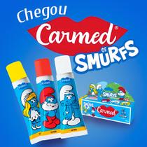 Carmed Os Smurfs: Personagem Surpresa - Gloss Hidratante Labial Incolor Blueberry 10g