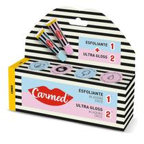Carmed SOS Esfoliante 10g+Ultra Gloss 10g Sabor Algodão Doce