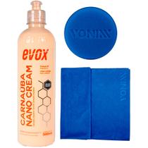 Carnauba Nano Cream Cleaner Evox + Pano Ultra Fino 8k Vonixx