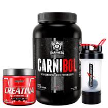 Carnibol 900 g Integralmedica + Creatina Hardcore 300 g Integralmedica + Coqueteleira 2 Doses 450 ml