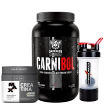 Carnibol - 907g - Darkness+Creatina Pura 300g - Max Titanium+Coqueteleira integralmedica