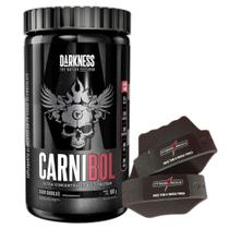 Carnibol Isolado Hidro 900g Chocolate Luva Preto Darkness