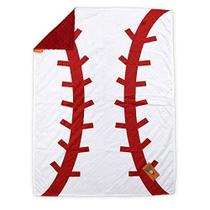 Caro Baby Gear Deluxe Baby Blanket, Double Layer Minky, Baseball Blanket, Red Minky Dot, 40 x 30 Polegadas