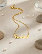 Carolina colar de nome folheado a ouro 18k Carolina colar de nome folheado a ouro 18k