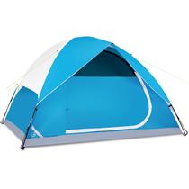 Carpa de Camping JELUCAMP Domos para 5/6 Personas Impermeable Azul Carpa de Camping JELUCAMP Domos para 5/6 Personas Impermeable Azul