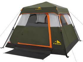 Carpa de Camping Toogh para 4 personas con 1 puerta, 4 ventanas y cubierta impermeable