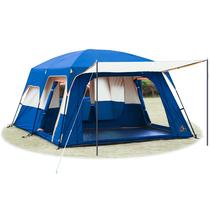 Carpa KTT Extra Grande para 10-12 Personas, Cabaña Familiar Azul, 2 Habitaciones Carpa KTT Extra Grande para 10-12 Personas, Cabaña Familiar Azul, 2 Habitaciones
