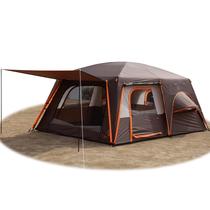 Carpa KTT Extra Grande para 12 Personas, Impermeable, 4 Estaciones, Marrón