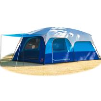 Carpa KTT Extra Grande para 14 Personas con 2 Habitaciones, 3 Puertas y 3 Ventanas
