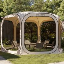 Carpa Mosquitero EAST OAK Plegable 3.7x3.7 m con Bolsa de Transporte Beige