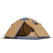 Carpa para Mochileros Camppal para 2 Personas, Impermeable y a Prueba de Viento, Color Caqui