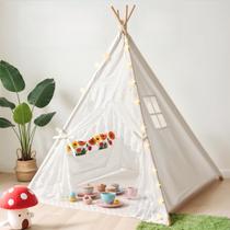 Carpa tipi Little Dove para niños con luces estrelladas y alfombra Carpa tipi Little Dove para niños con luces estrelladas y alfombra