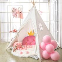 Carpa tipi para niños Wilhunter para interiores con luces de estrellas 120x120x155 cm