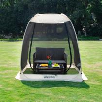 Carpa tipo casa Alvantor Pop Up para exteriores, toldo beige 1.8 x 1.8 m Carpa tipo casa Alvantor Pop Up para exteriores, toldo beige 1.8 x 1.8 m