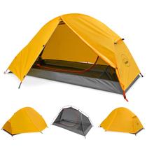 Carpa ultraligera impermeable para mochileros KAZOO para 1 persona, color amarillo