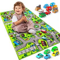 Carpet Playmat Amy & Delle City Life com 14 carros Pull Back