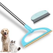 Carpet Rake AIZAL para depilação de animais de estimação com cabo longo, conjunto de 2