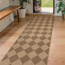 Carpet Runner Lahome Checkered Easy Jute 61 x 244 cm, antiderrapante