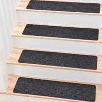 Carpet Stair Treads MBIGM 8x30 cm, antiderrapante, preto (pacote com 15) Carpet Stair Treads MBIGM 8x30 cm, antiderrapante, preto (pacote com 15)