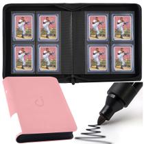 Carpeta para Cartas con Cargadores Superiores D DACCKIT Modelo A, Capacidad para 128 Cartas, Rosa