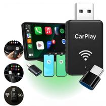 CarPlay sem fio usb automotivo espelhamento celular envio rápido estoque disponível CarPlay sem fio usb automotivo espelhamento celular envio rápido estoque disponível
