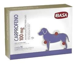 Carprofeno 100 mg Anti-Inflamatório Cães c/ 14 Comprimidos Palatáveis - IBASA