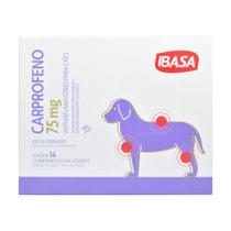 Carprofeno 75mg Anti-Inflamatório Cães c/ 14 Comprimidos Palatáveis - Ibasa