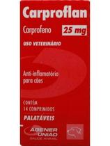 Carproflan 25mg para Cães Agener União 14 Comprimidos