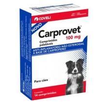 Carprovet 100mg para cães com 14 comprimidos - Coveli