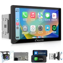 Carpuride estéreo para carro Double Din CarPlay Android Auto 9" HD
