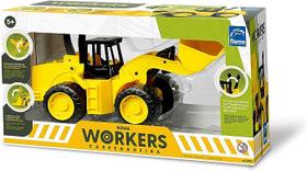 Carregadeira workes roma brinquedos com alavancas 5+ amarela Carregadeira workes roma brinquedos com alavancas 5+ amarela