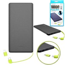 Carregador 10.000mah Portátil Power Bank Rápido Cor Preto - Entrega Rápida