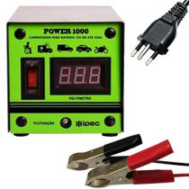 Carregador 12v 30ah Flutuante Bateria Automotiva Carro Moto Carga Lenta Garra Jacaré