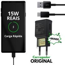 Carregador 15w Turbo Tipo C Original Samsung A14 A14 5G Preto