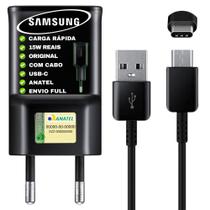 Carregador 15w Turbo Tipo C Original Samsung M52 M53 M54 M55 5G Preto