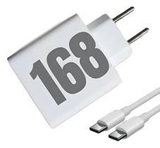 Carregador 168W com Saídas Tipo C e Tipo A + Cabo Tipo C 6A Compatível com Xiaomi, Redmi e Poco Carregador 168W com Saídas Tipo C e Tipo A + Cabo Tipo C 6A Compatível com Xiaomi, Redmi e Poco