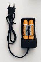 Carregador + 2 Bateria Recarregável Lir 18650 12800mah 3.7v para Lanterna