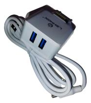 Carregador 2 USB + Cabo Lightning 1,2m LE-485 Lehmox
