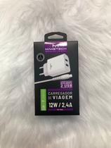 CARREGADOR 2 USB com cabo V8 ANDROID CM-109A 2.4A BRANCO MAKETECH CARREGADOR 2 USB com cabo V8 ANDROID CM-109A 2.4A BRANCO MAKETECH