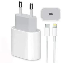Carregador 20W Compatível com iPhone 14, 13, 12 + Cabo Lightning