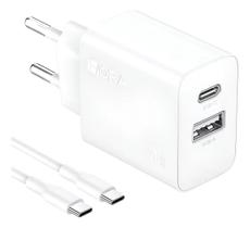Carregador 20W Duas Usb 18W + C 20W + Cabo C - C 1M 1Hora Carregador 20W Duas Usb 18W + C 20W + Cabo C - C 1M 1Hora