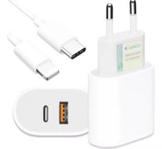 Carregador 20W Turbo Fonte USB-C + Cabo Tipo-C compatível iPhone 12/13 Pro Max - AGD