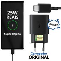 Carregador 25W Samsung NOTE 20 Ultra 5G Original Turbo preto