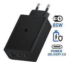 Carregador 3 Em 1 Turbo 65w Tipo C compativel com Galaxy C7 Pro