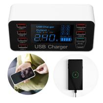 Carregador 40W USB com QC3.0 e 4 Portas Carregamento Rápido