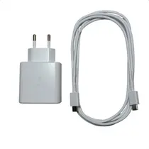 Carregador 45W Branco C+C Samsung com Cabo 1,5M Novo Carregador 45W Branco C+C Samsung com Cabo 1,5M Novo