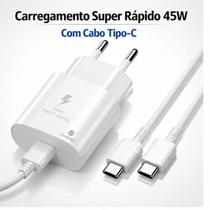 Carregador 45w Turbo Fast Charging Para Samsung Galaxy S26, S26 S26 Ultra, S25 S25 S25 Ultra 24 S24 S24 Fe S21 S22 S23 S9 S9 S8 S8 A56 A36 A26